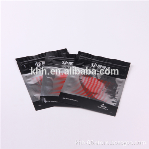 black plastic zipper bag with clear window for wrister
